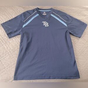 Tampa Bay Rays MLB Pullover Men’s Medium short sleeve Embroidered TB Baseball